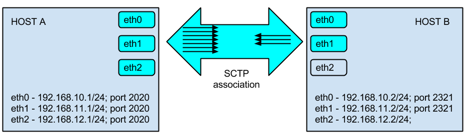 figure 1: SCTP association diagram